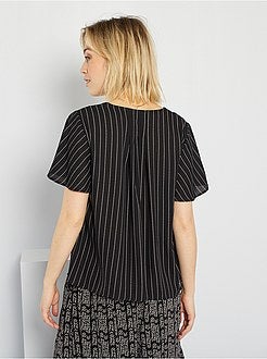 Blusa fluida às riscas - Kiabi
