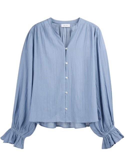 Blusa Fluida Azul para Mulher Teddy Smith Swan - Kiabi Blusa Fluida Azul para Mulher Teddy Smith Swan - Kiabi