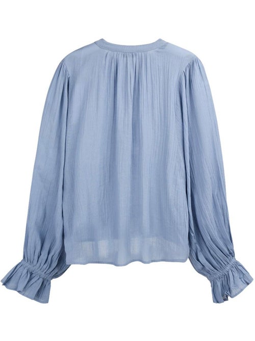 Blusa Fluida Azul para Mulher Teddy Smith Swan - Kiabi Blusa Fluida Azul para Mulher Teddy Smith Swan - Kiabi
