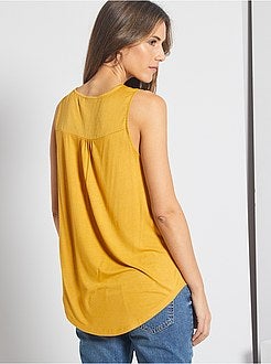 Blusa fluida bimatéria - Kiabi