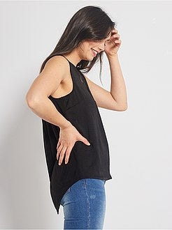 Blusa fluida bimatéria - Kiabi