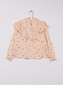 Blusa fluida com bordados - Kiabi