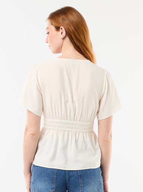 Blusa fluida com corte evasê - Kiabi