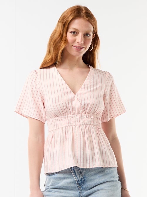 Blusa fluida com corte evasê - Kiabi