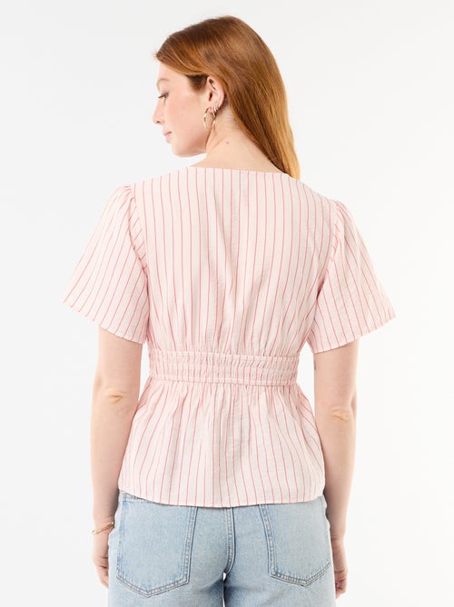 Blusa fluida com corte evasê - Kiabi