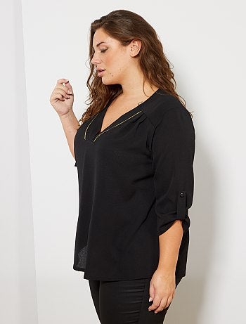 Blusa fluida com decote em V - Kiabi