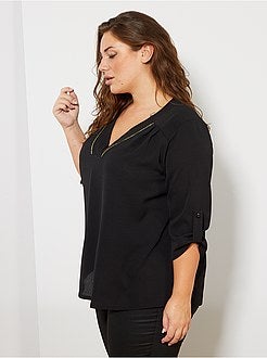 Blusa fluida com decote em V - Kiabi