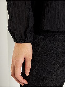 Blusa fluida com efeito rufos - Kiabi