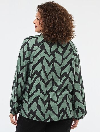 Blusa fluida com gola mao 'Only Carmakoma'