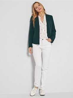 Blusa fluida com gola tunisina - Kiabi