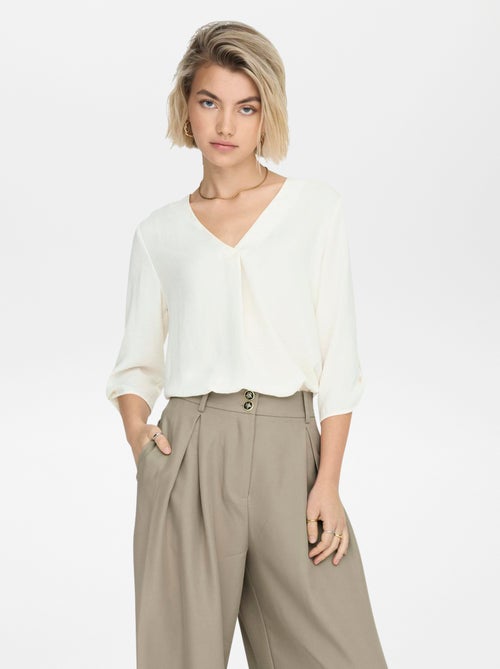 Blusa fluida com mangas 3/4 'JDY' - Kiabi