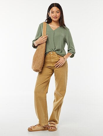 Blusa fluida com mangas 3/4 'JDY'