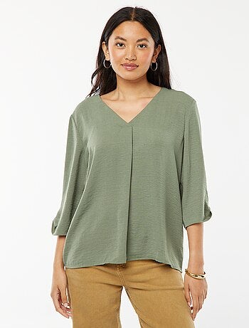 Blusa fluida com mangas 3/4 'JDY'