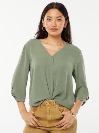 Blusa fluida com mangas 3/4 'JDY'