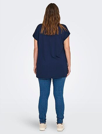 Blusa fluida com pormenores ajurados 'Only Carmakoma'