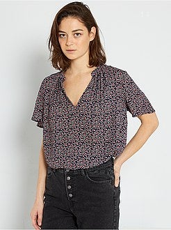 Blusa fluida de conceção ecológica - Kiabi