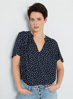 Blusa fluida de conceção ecológica - Kiabi