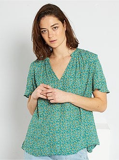 Blusa fluida de conceção ecológica - Kiabi