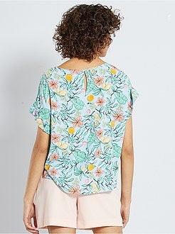 Blusa fluida estampada - Kiabi