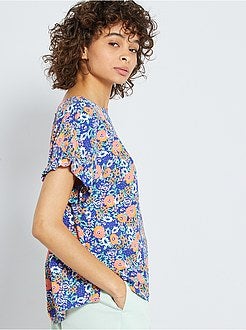 Blusa fluida estampada - Kiabi