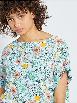 Blusa fluida estampada - Kiabi