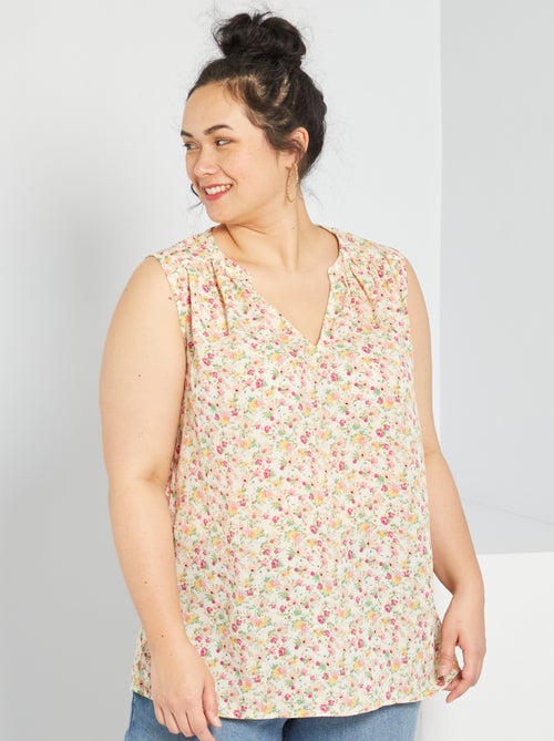 Blusa fluida estampada - Kiabi