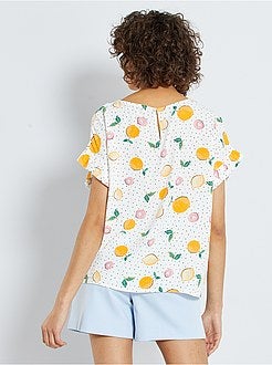 Blusa fluida estampada - Kiabi