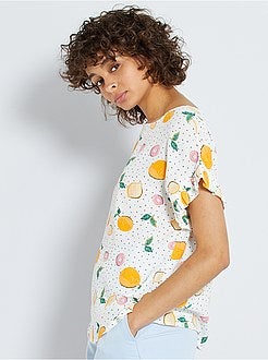 Blusa fluida estampada - Kiabi