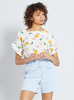 Blusa fluida estampada - Kiabi