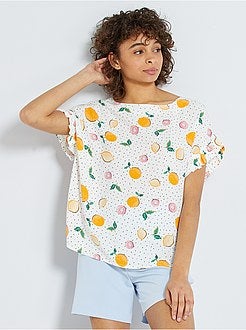 Blusa fluida estampada - Kiabi