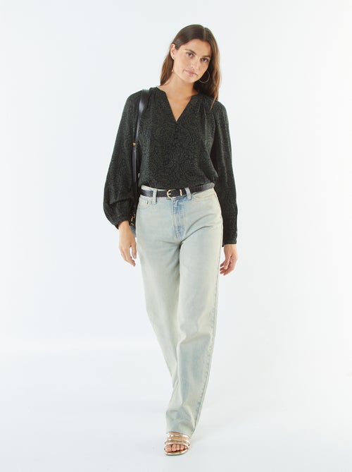 Blusa fluida estampada - Kiabi