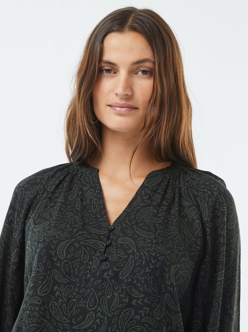 Blusa fluida estampada - Kiabi