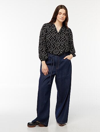 Blusa fluida estampada