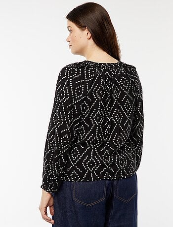 Blusa fluida estampada