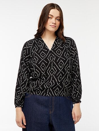 Blusa fluida estampada