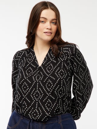 Blusa fluida estampada