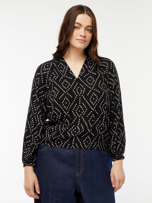 Blusa fluida estampada - Kiabi