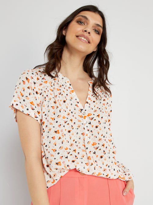 Blusa fluida estampada - Kiabi