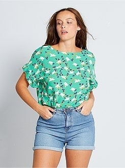 Blusa fluida estampada - Kiabi