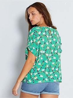 Blusa fluida estampada - Kiabi