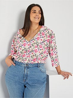 Blusa fluida florida - Kiabi