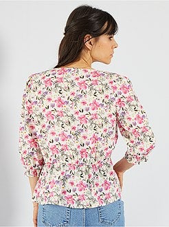 Blusa fluida florida - Kiabi