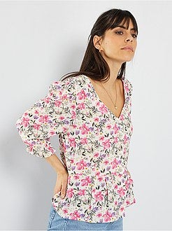Blusa fluida florida - Kiabi
