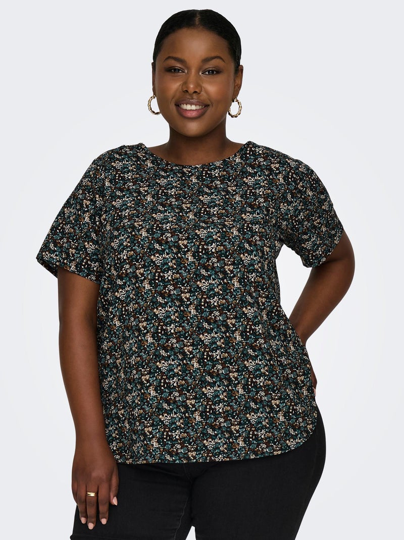 Blusa fluida 'Only Carmakoma' VERDE - Kiabi