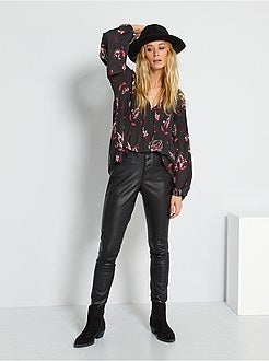 Blusa fluida plissada - Kiabi