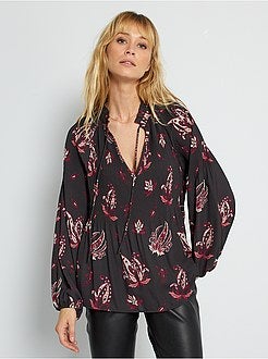 Blusa fluida plissada - Kiabi