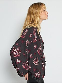 Blusa fluida plissada - Kiabi