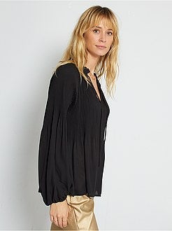 Blusa fluida plissada - Kiabi