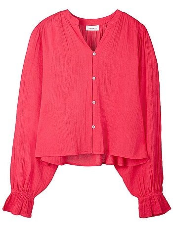 Blusa fluida rosa para mulher teddy smith swan