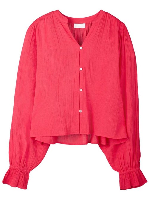 Blusa Fluida Rosa para Mulher Teddy Smith Swan - Kiabi Blusa Fluida Rosa para Mulher Teddy Smith Swan - Kiabi